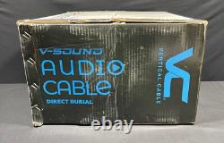 14AWG 4C High Strand Bare Copper Direct Burial UV Rated Speaker Wire Black 500 f