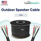 14awg Outdoor Speaker Cable Direct Burial Uv Wire Audio Cl2 14/4 Gauge 250-500ft