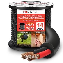 14/2 (250-Foot) In-Wall & Direct Burial (UL CL2 CL3 Rated) Oxygen-Free Copper O