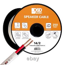 14/2 Speaker Wire Outdoor Rated Direct Burial Oxygen Free, Black/White 250Ft