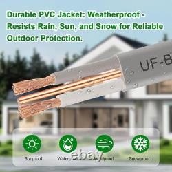 14/2 UF-B Wire 75FT 14 Gauge Direct Burial Electrical Cable 100% Pure Coppe