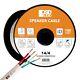 14/4 Speaker Wire 100ft Outdoor Rated Cl2/cl3 Direct Burial Oxygen Free, White