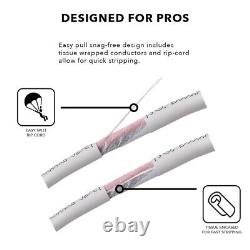 14/4 Speaker Wire 100Ft Outdoor Rated CL2/CL3 Direct Burial Oxygen Free, White