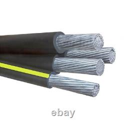 150' Earlham 4/0-4/0-4/0-4/0 Quadruplex Aluminum URD Direct Burial Wire 600V