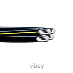 150' Rust 250-250-250-3/0 Quadruplex Aluminum URD Cable Direct Burial Wire 600V