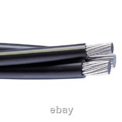 160ft Wesleyan 350-350-4/0 Triplex Aluminum URD Direct Burial Cable 600V