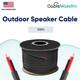 16awg Speaker Cable Outdoor Direct Burial Uv Wire Audio Cl2 16/2 Gauge 250-500ft