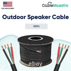 16AWG Speaker Cable Outdoor Direct Burial UV Wire Audio CL2 16/4 Gauge 250-500ft
