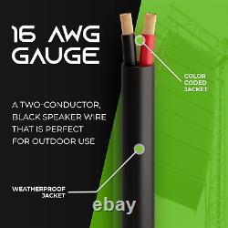 16/2 Speaker Wire (250 Feet) 16AWG Gauge Outdoor Direct Burial in Ground/In Wa