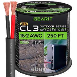 16/2 Speaker Wire (250 Feet) 16AWG Gauge Outdoor Direct Burial in Ground/In Wa