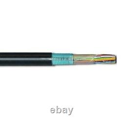 175' 22 AWG 6 Pairs Aluminum Shield PE89 Telephone Direct Burial Cable Black