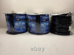 (1) New Southwire Black Solid Copper Sprinkler Wire, 18/7, 500ft, Direct Burial