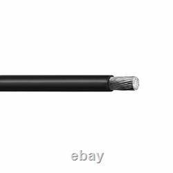200' 2/0 AWG Aluminum XLP USE-2 RHH RHW-2 Direct Burial Cable Black 600V