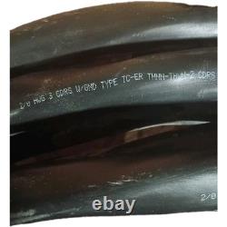 20 ft2/0 AWG 3C Stranded Copper 600V PVC Sun Resistant Direct Burial Black Cable