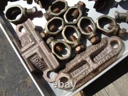 22pc Burndy GAR1926 BRONZE DIRECT BURIAL GROUND CLAMPs Combo +Power BOX