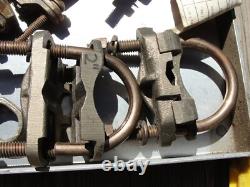 22pc Burndy GAR1926 BRONZE DIRECT BURIAL GROUND CLAMPs Combo +Power BOX