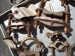 22pc Burndy GAR1926 BRONZE DIRECT BURIAL GROUND CLAMPs Combo +Power BOX