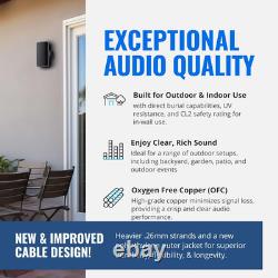 250FT 16AWG Outdoor Speaker Cable Oxygen Free Copper 4-Conductors, Direct Burial