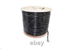250FT Outdoor Speaker Cable 16/4 Black UV 16AWG Direct Burial Wire Audio Bulk