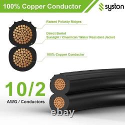 250 FT. Black 10/2 Stranded Bare Copper Direct Burial Low-Voltage Lighting Wire