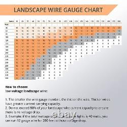 250 Feet 12/2 Low Voltage Landscape Lighting Copper Wire Outdoor Direct Burial