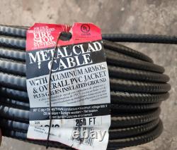 (250 Ft) 12/2 Metal Clad Cable Al Armor, Pvc Jacket Direct Burial, 61005001