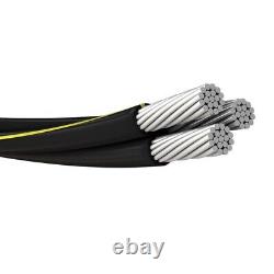 250' Wesleyan 350-350-4/0 Triplex Aluminum URD Wire Direct Burial Cable 600V