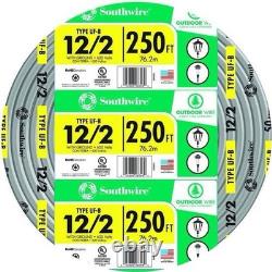 250 ft 12/2 UF-B WG Underground Feeder Direct Burial Wire/Cable