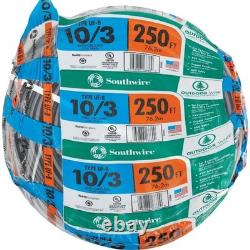 250ft 10/3 WithG UF-B Direct Burial Underground Feeder Cable