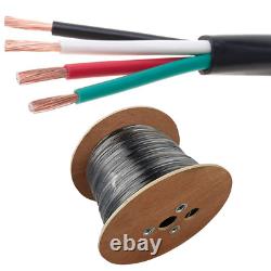 250ft Outdoor Speaker Cable Direct Burial 14/4 AWG UV CL2 Rated Audio Wire Bulk