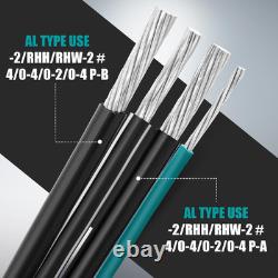 25' 4/0-4/0-2/0-4 Aluminum Mobile Home Feeder Cable, 600V Aluminum Direct Burial