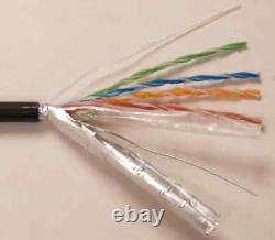 25'Ft-400Ft Cat5'e Outdoor UV Waterproof Shielded Direct Burial Ethernet Cable