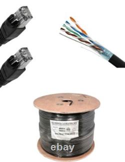 25'Ft-400Ft Cat5'e Outdoor UV Waterproof Shielded Direct Burial Ethernet Cable
