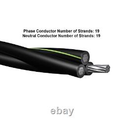 265' Bergen 1/0-1/0-1/0 Triplex Aluminum URD Direct Burial Cable (160 Amp) 600V