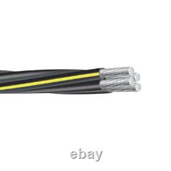 300' Rust 250-250-250-3/0 Quadruplex Aluminum URD Cable Direct Burial Wire 600V