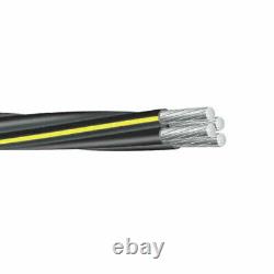 325' Rust 250-250-250-3/0 Quadruplex Aluminum URD Cable Direct Burial Wire 600V