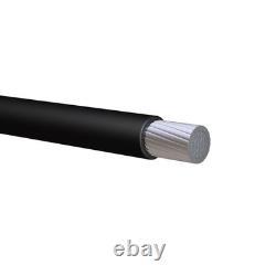 3/0 AWG Aluminum XLP USE-2 RHH RHW-2 Direct Burial Cable Black 600V