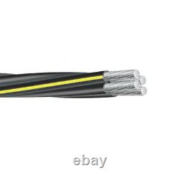 450' Dyke 2-2-2-4 Quadruplex Aluminum URD Cable Direct Burial Wire 600V