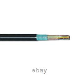 500' 24 AWG 12 Pair PE-89 Aluminum Shield Direct Burial Telephone Cable Black