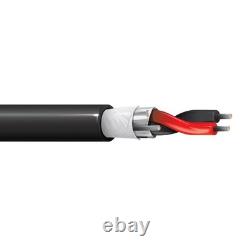 500' Belden 5240F1 16 AWG 1 Pair Shielded Direct Burial Alarm Cable Black 300V