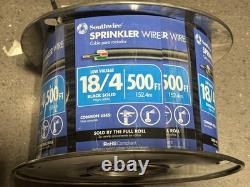 500 ft. 18/4 Black Solid UL Direct Burial Sprinkler System Wire