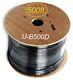 500ft Cat5e 24 Awg Copper Direct Burial Outdoor Gel Filled Bulk Cable, Black