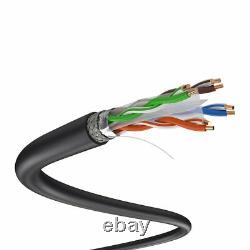 500ft Cat6 Sf/utp Shielded 550mhz Direct Burial Wire 23awg CMX Cable Outdoor