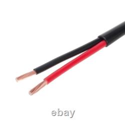 500ft Outdoor Audio Speaker Cable 14AWG 14/2, LED, A/V -Direct Burial Wire Black