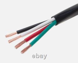 500ft Outdoor Speaker Cable Direct Burial 14/4 AWG UV CL2 Rated 480v Wire Bulk