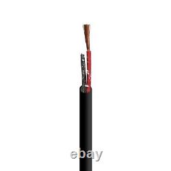 500ft Speaker Wire Audio Cable 16/2 AWG In-Wall Outdoor Direct Burial UV Black