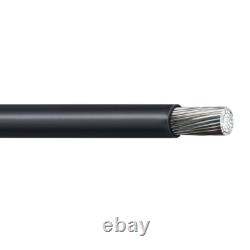 50' 750 MCM Aluminum XLP USE-2 RHH RHW-2 Direct Burial Cable Black 600V