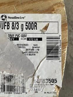 50 Ft 8/3 withGnd UF-B Southwire Underground Direct Burial Copper Wire Cable 50