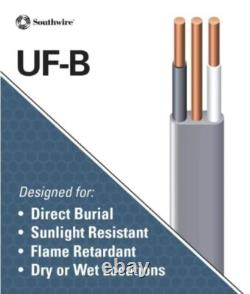 50 ft 12 Gauge Copper Underground Feeder Wire Direct Burial Lighting Cable
