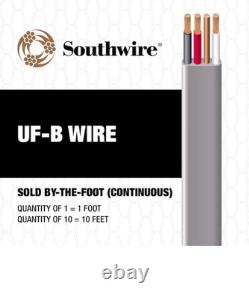 50ft. 8/3 UF-B WG Southwire Underground Feeder Direct Burial Wire 8 AWG UFB